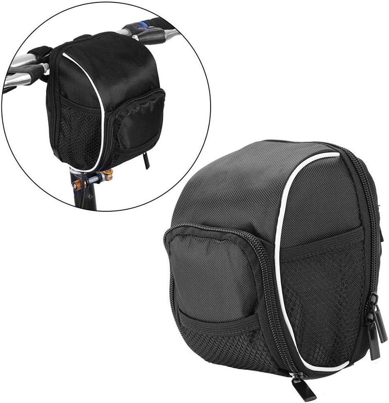 woobles Multifunctional Bike Frame Bag, Stylish Quick Release Bicycle Cycling Front Tube Handlebar Bag Pouch Black - Image 1